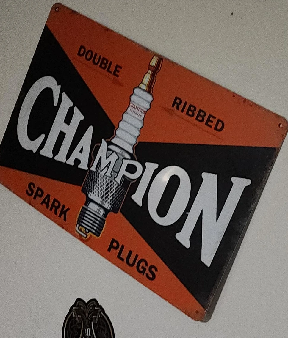 Champion Spark Plugs Metal Sign
