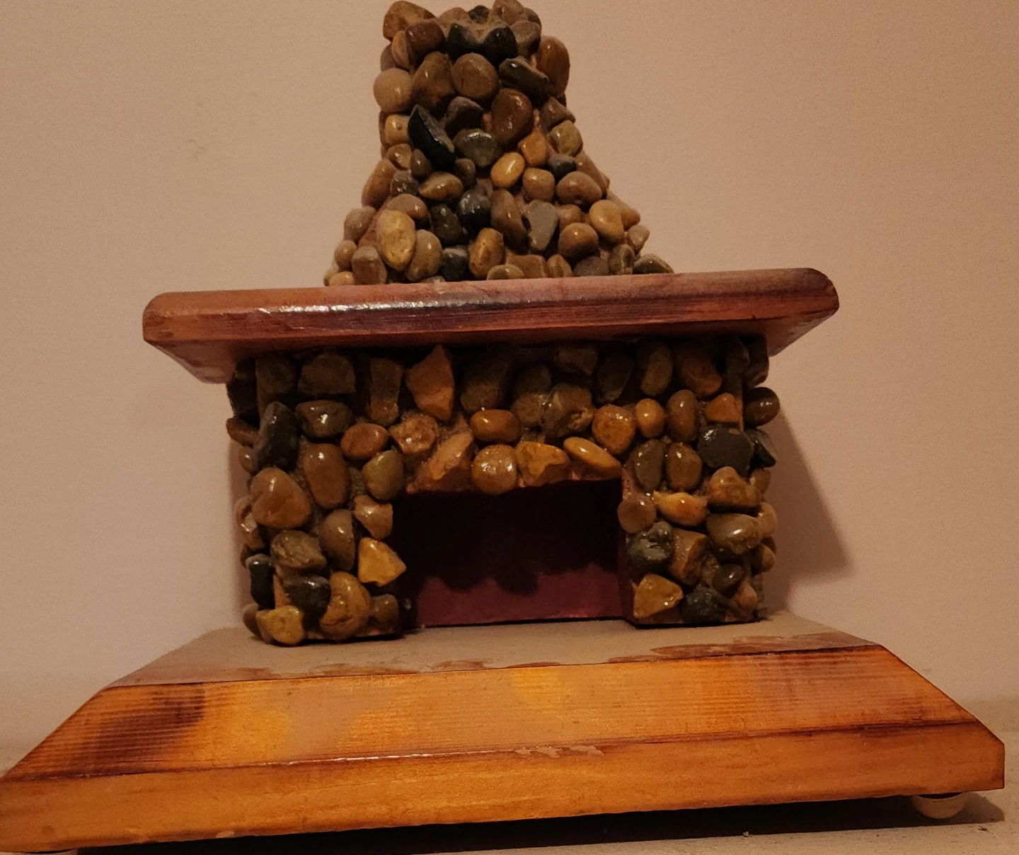 Decorative Rock Fireplace