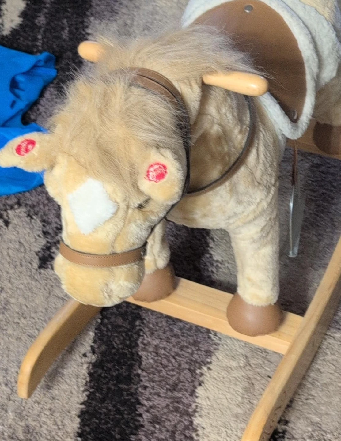 Chrisha Playful Plush Rocking Horse