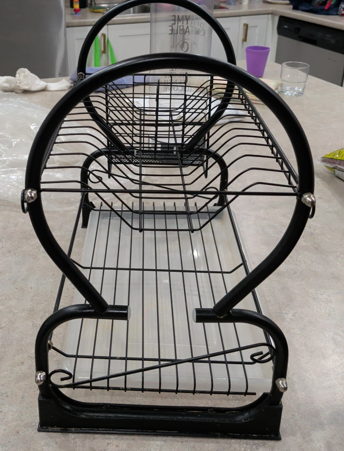 Black Metal Dish Rack