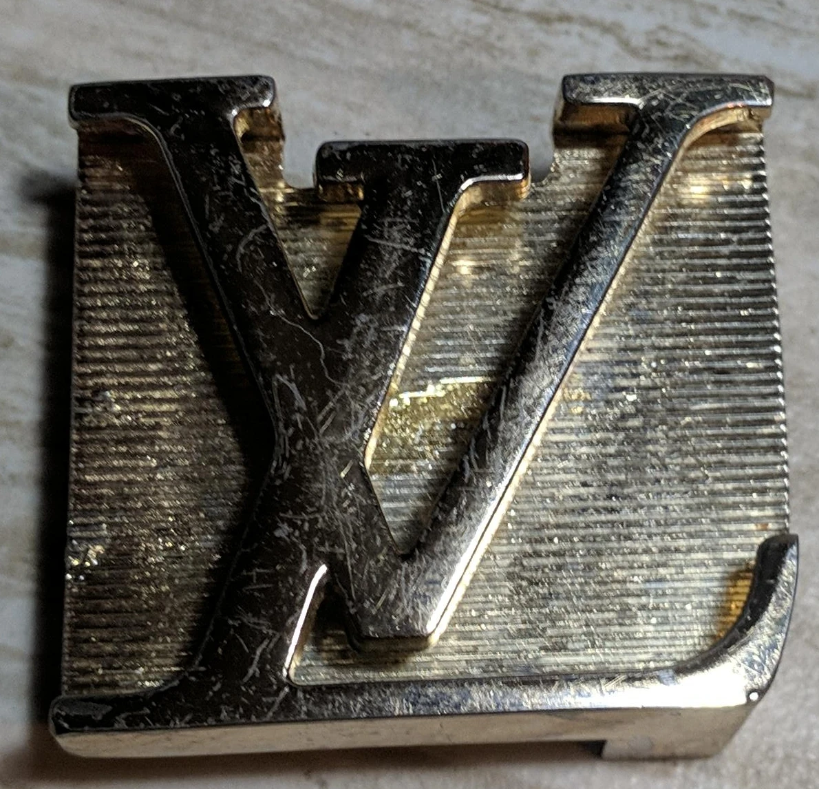 Louis Vuitton LV Logo Buckle Gold