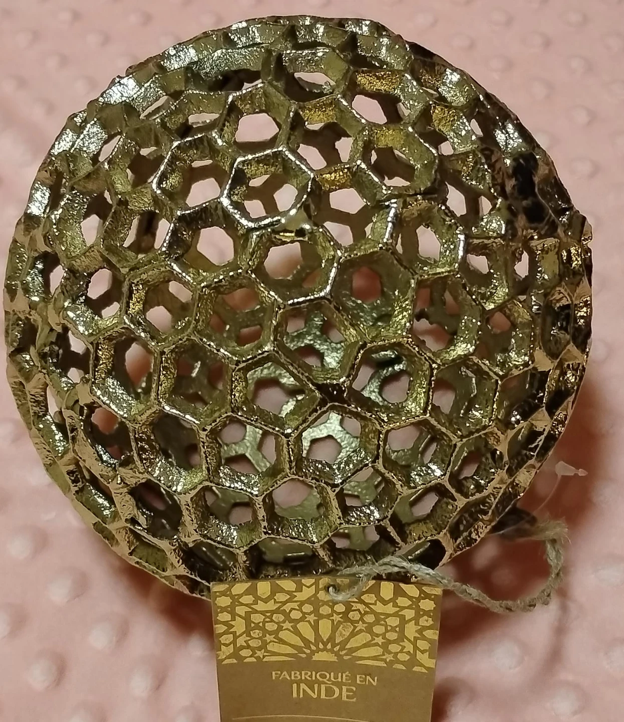 Gold Honeycomb Sphere Decor - New