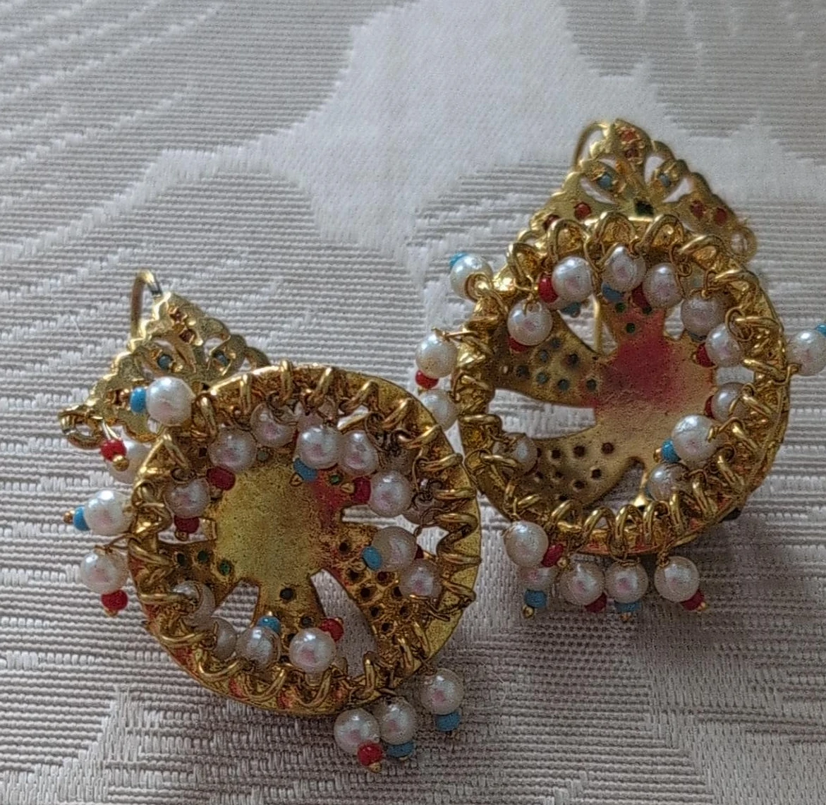 Gold Tone Dangle Earrings