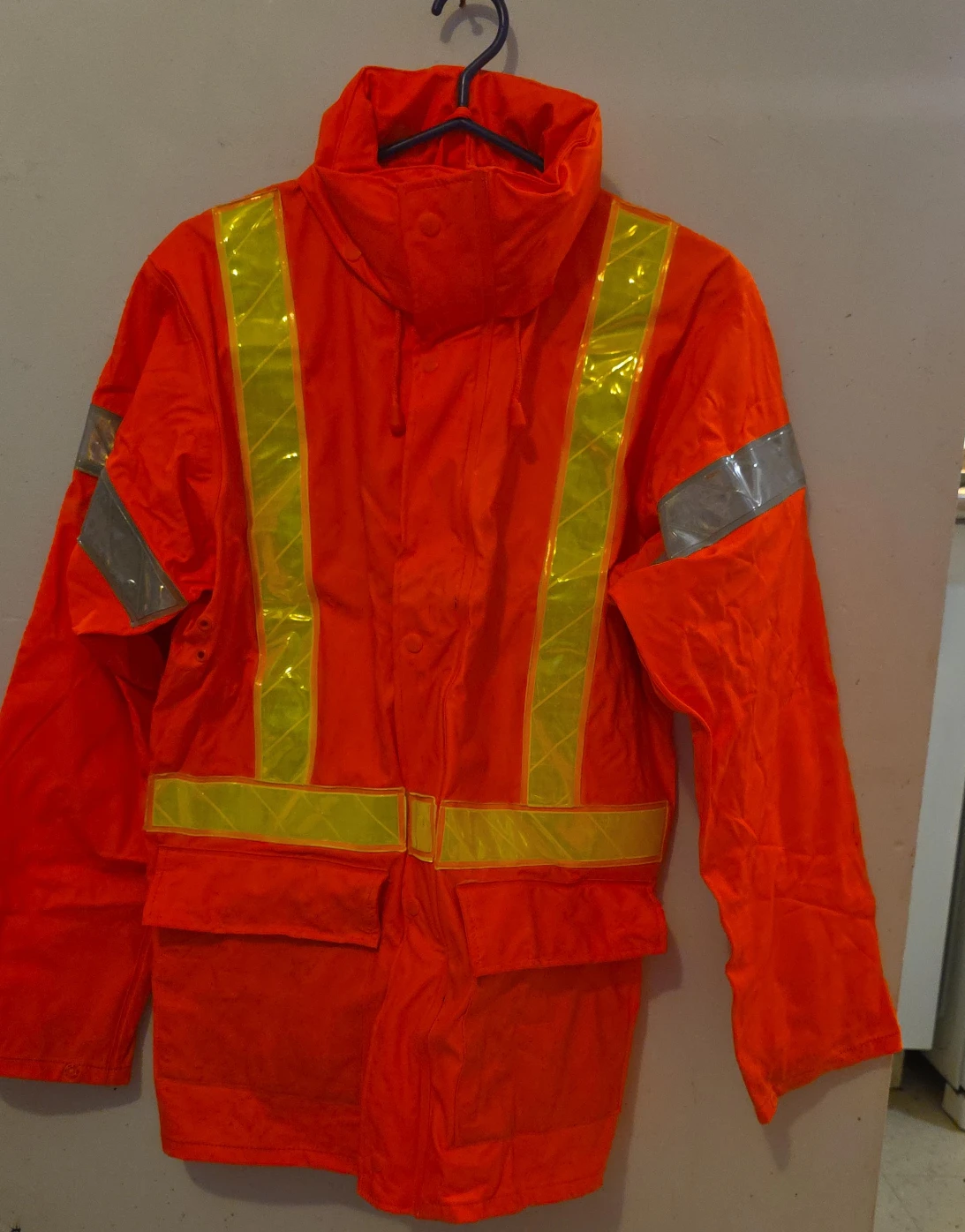 Orange Safety Rain Jacket