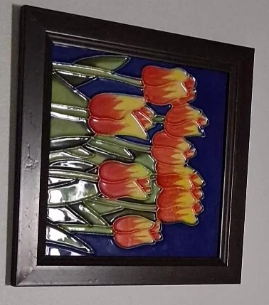 Framed Tulip Tile Art