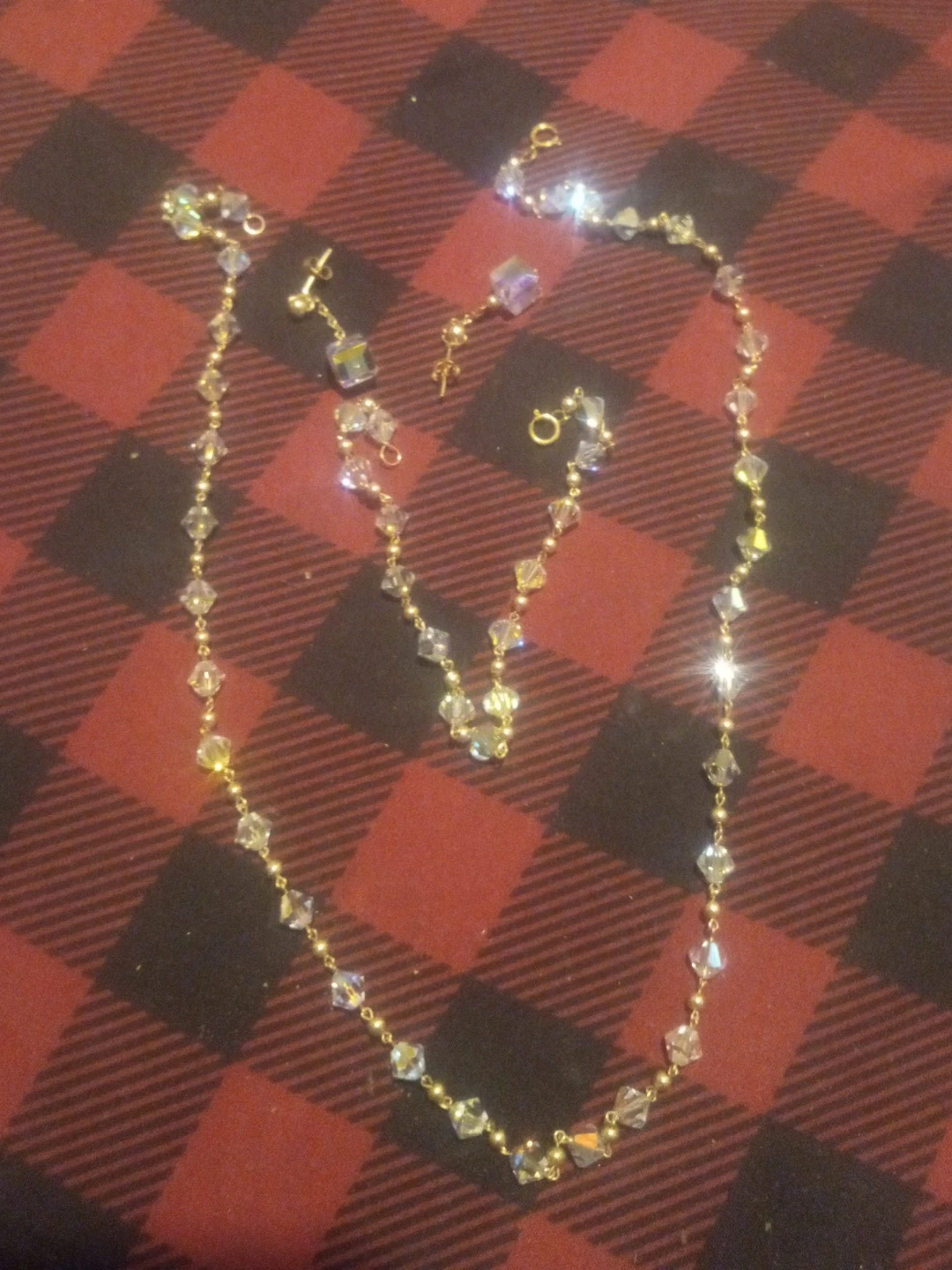 Crystal Necklace & Earrings Set