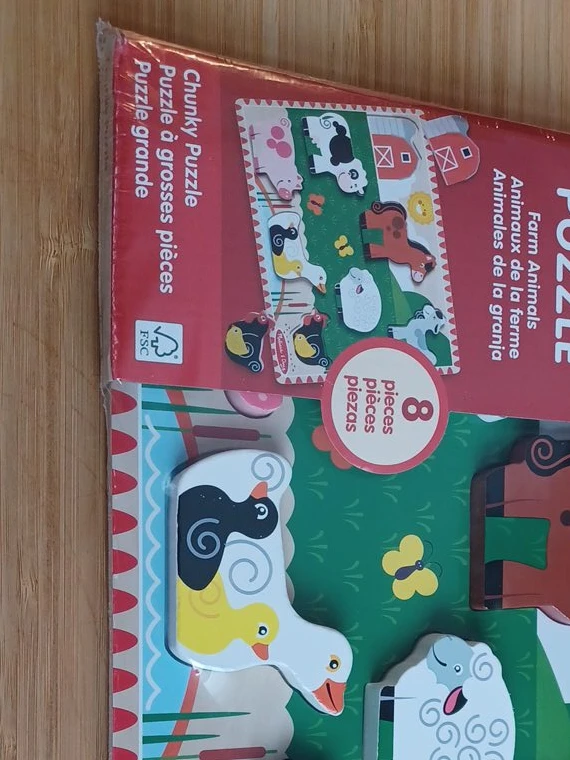 Melissa & Doug Farm Animals Chunky Puzzle - New