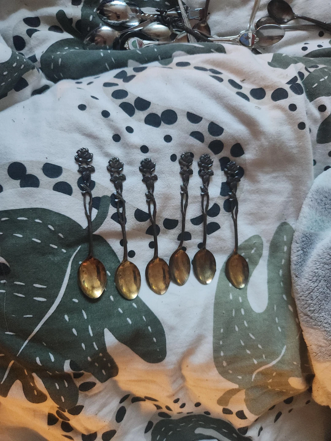 Vintage Rose Handle Spoons