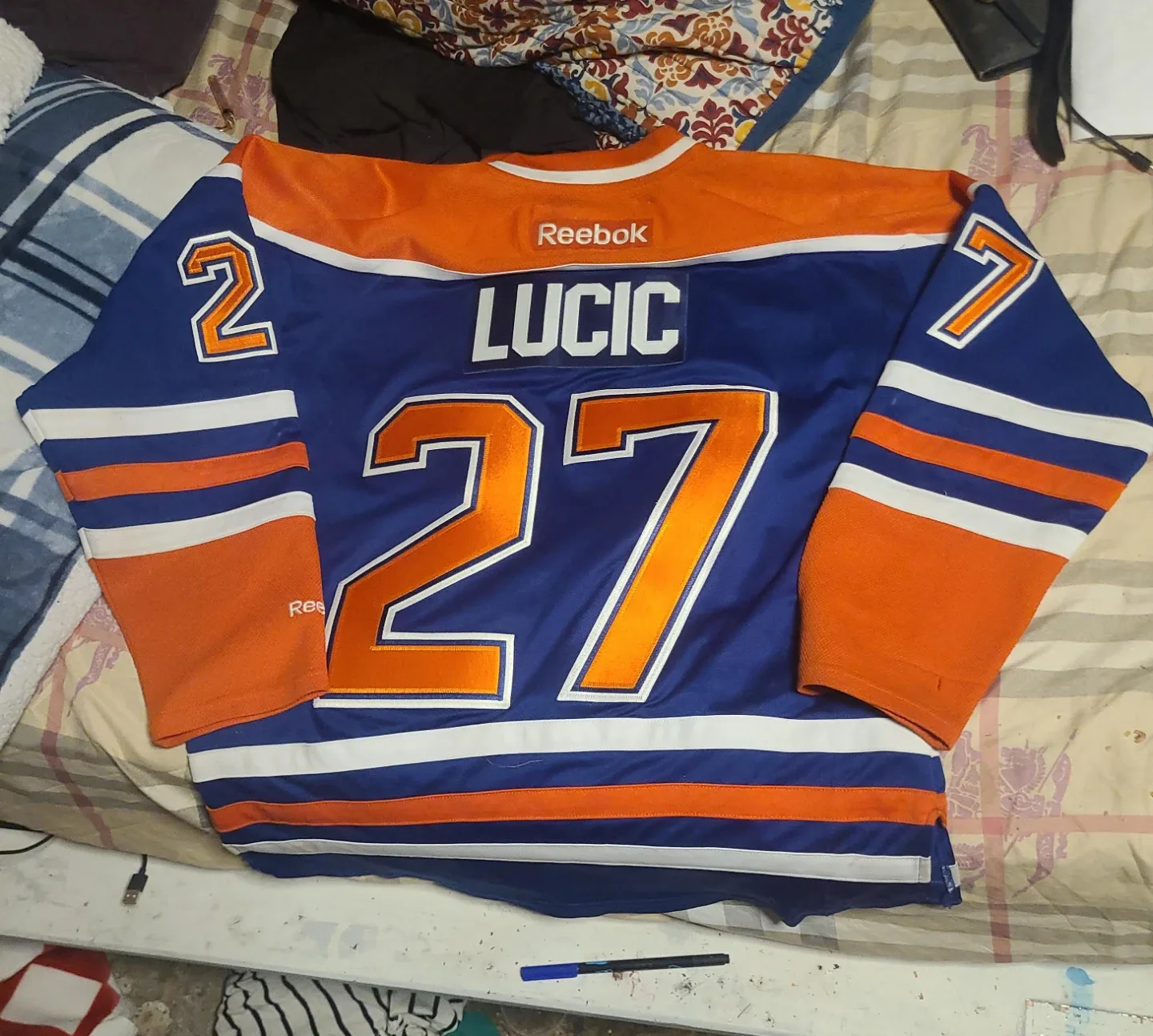 Reebok Oilers Lucic #27 Jersey