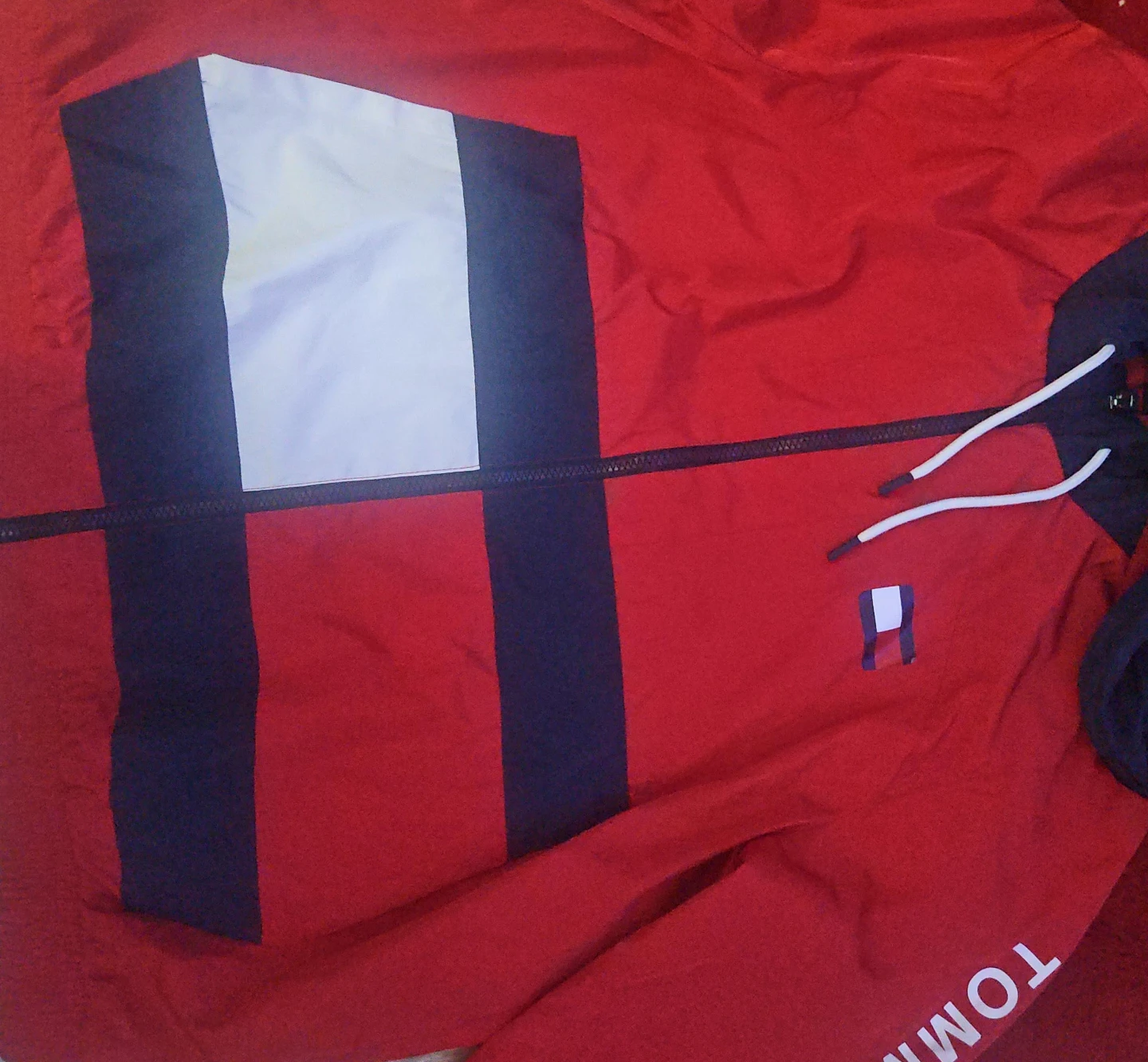 Tommy Hilfiger XL Red Windbreaker Jacket