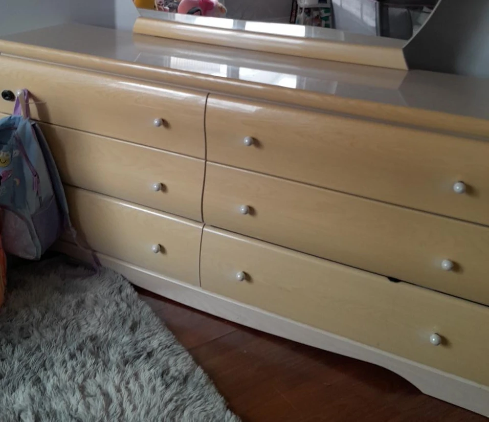 Wooden Dresser with Mirror