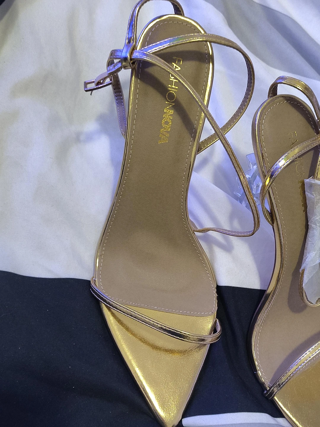 Fashion Nova Gold Heels
