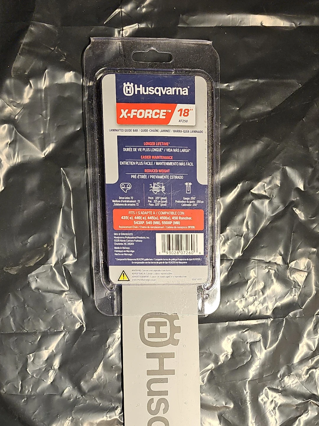 Husqvarna X-Force 18" Chainsaw Guide Bar - NEW