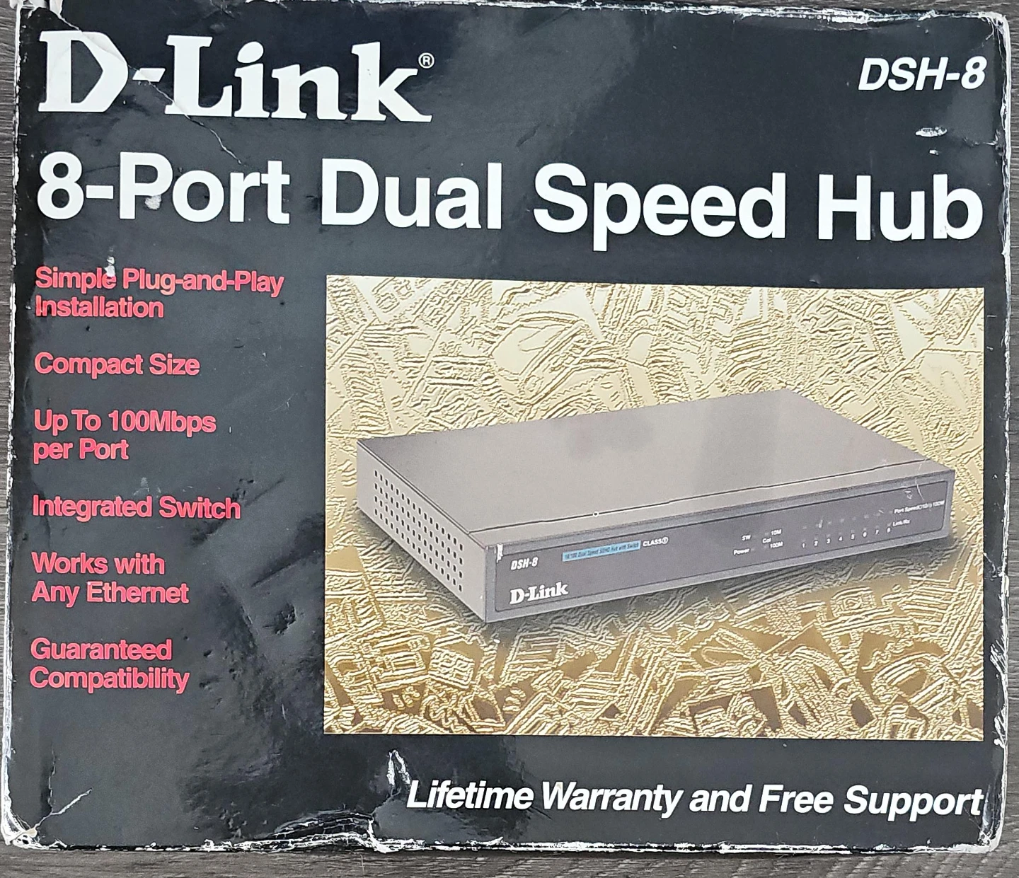 D-Link DSH-8 8-Port Dual Speed Hub