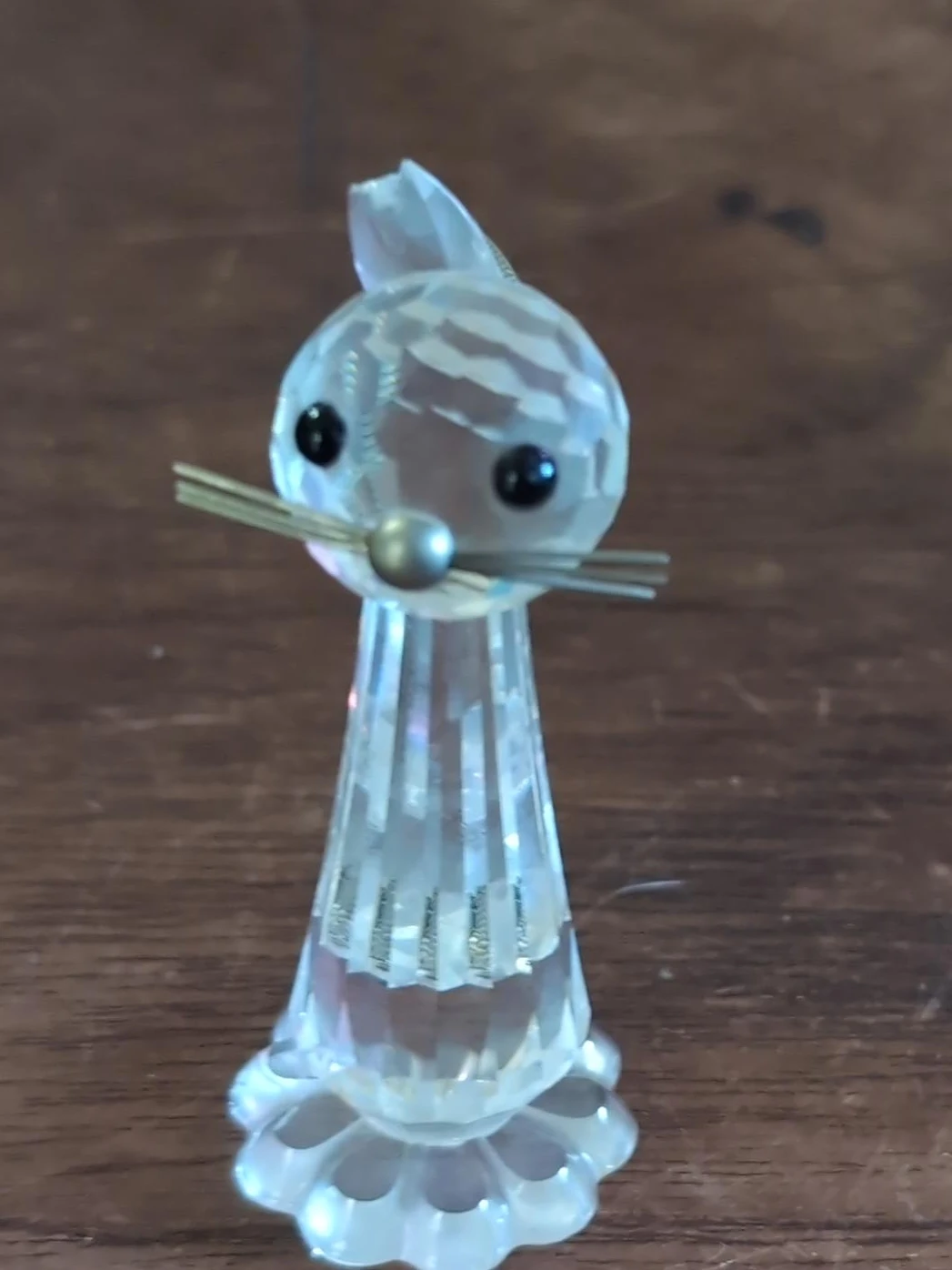 Broken Swarovski Crystal Cat Figurine