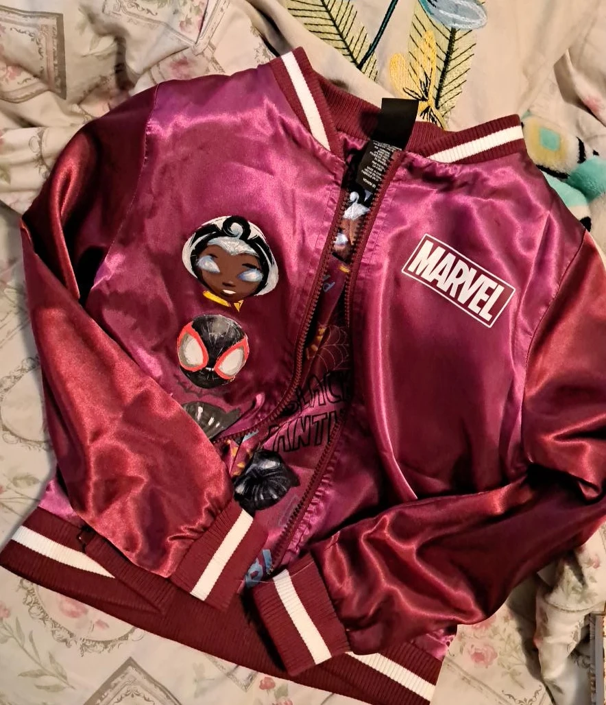 Marvel Burgundy Bomber Jacket