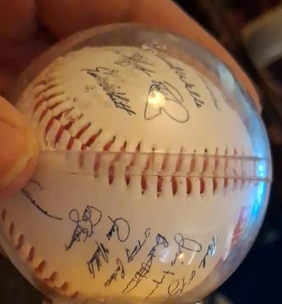 Autographed Baseball with Display Case