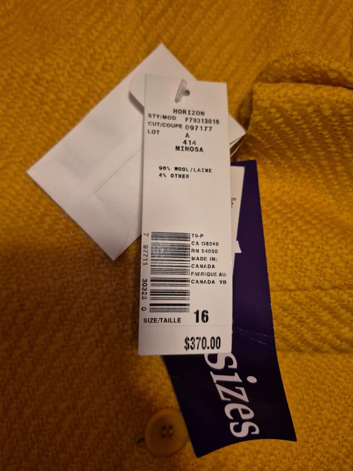 Horizon Wool Blend Jacket - Size 16