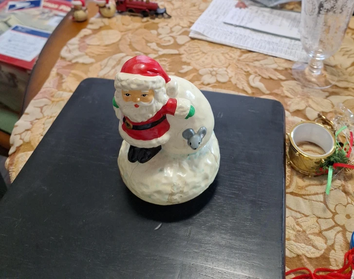 Santa Figurine with Mouse