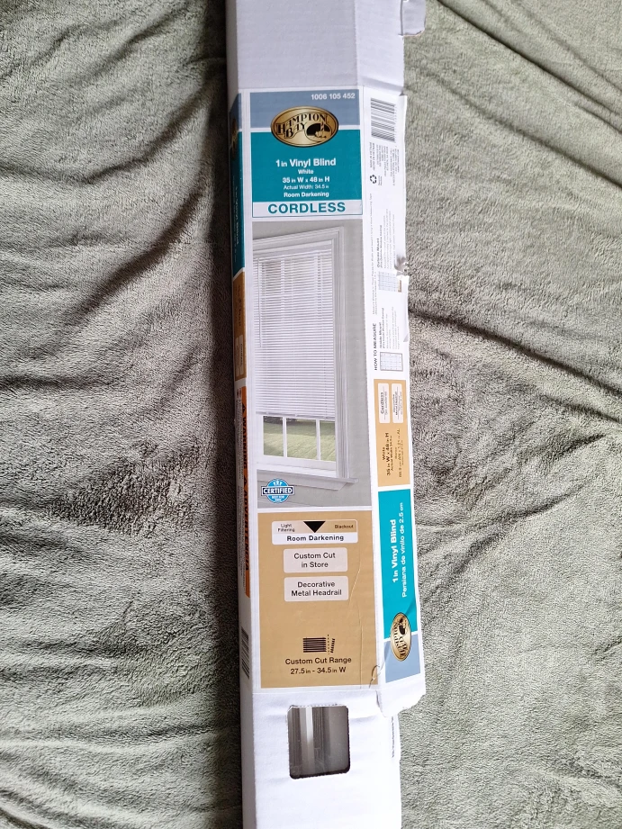 Hampton Bay 1in Vinyl Blind 35x48 White