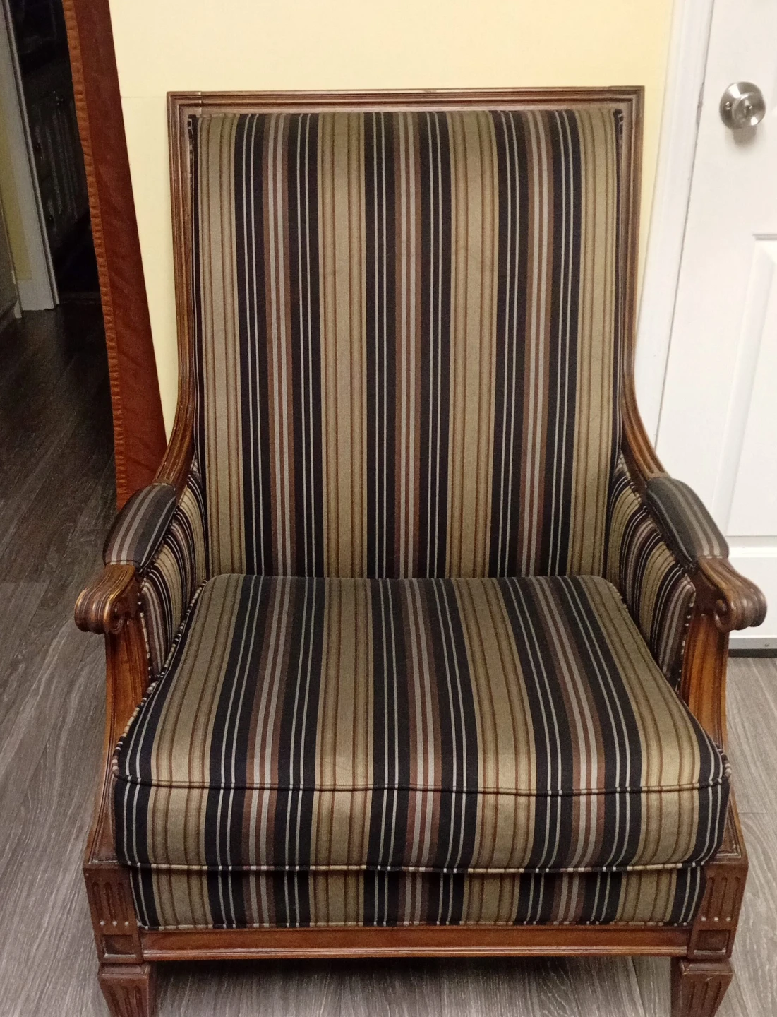 Striped Accent Chair