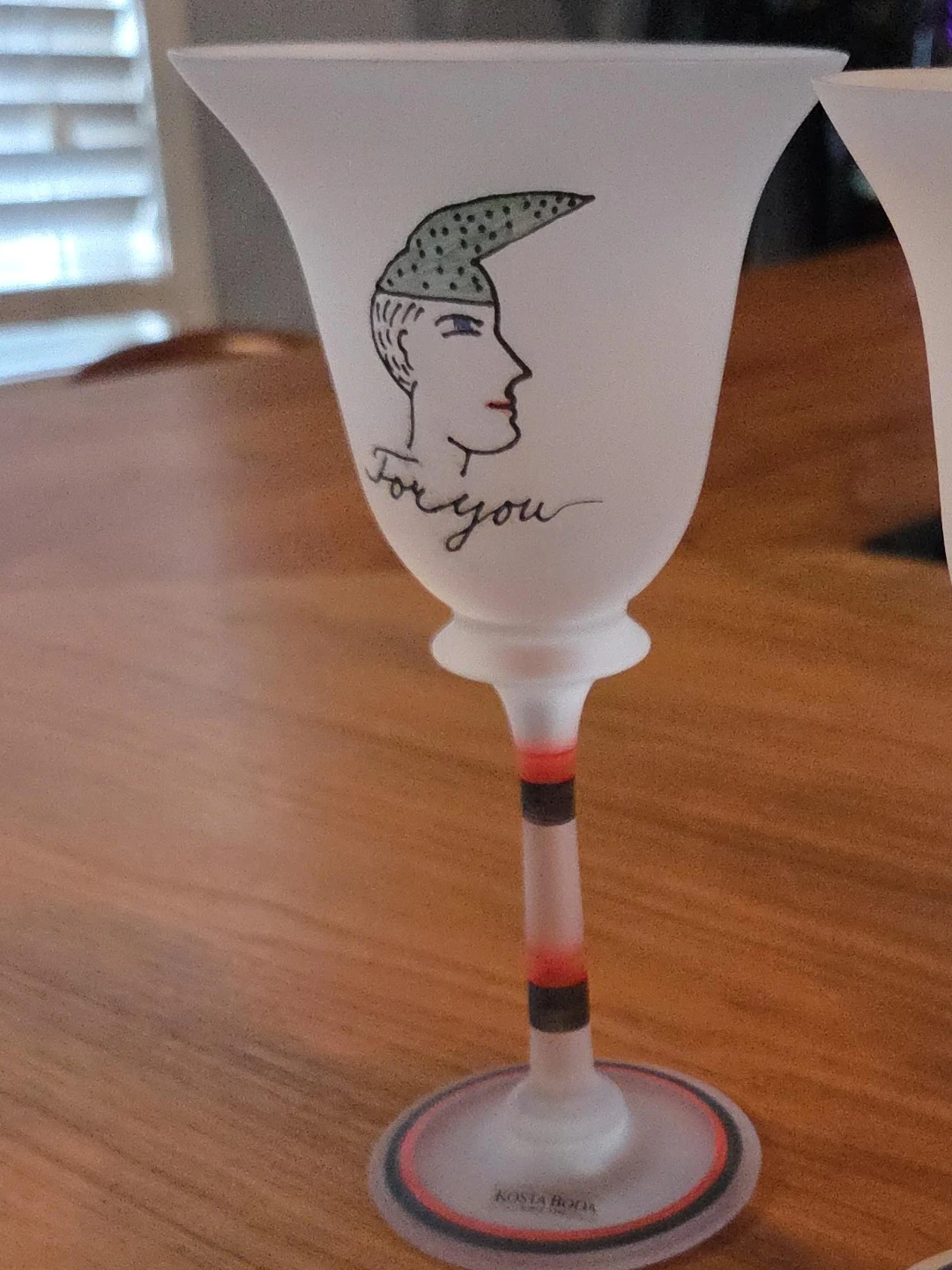 Kosta Boda 'For You' Wine Glass