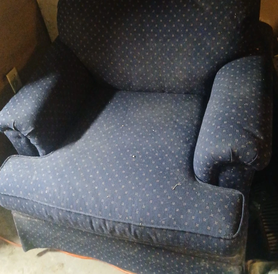 Blue Patterned Armchair