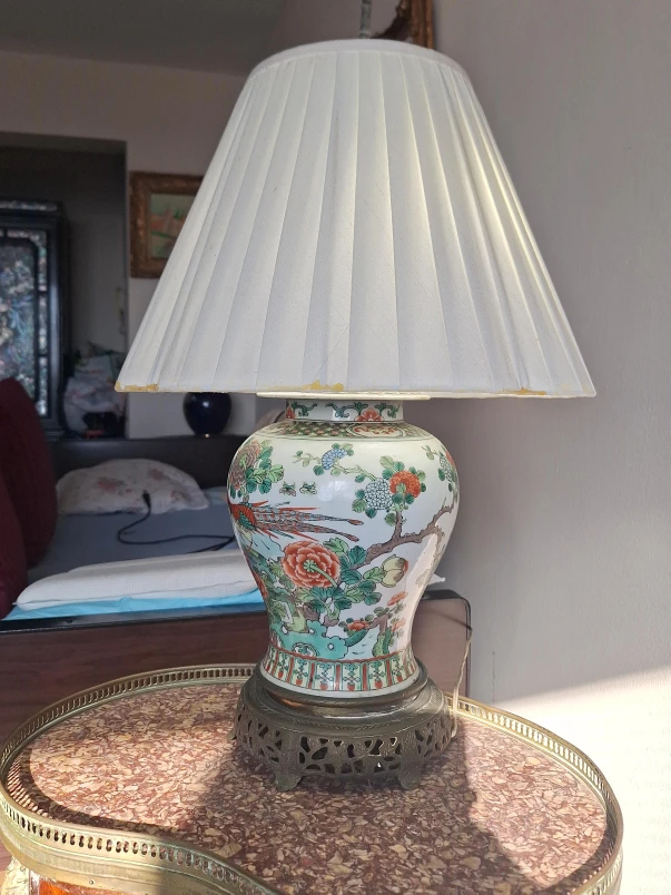 Vintage Floral Ceramic Table Lamp