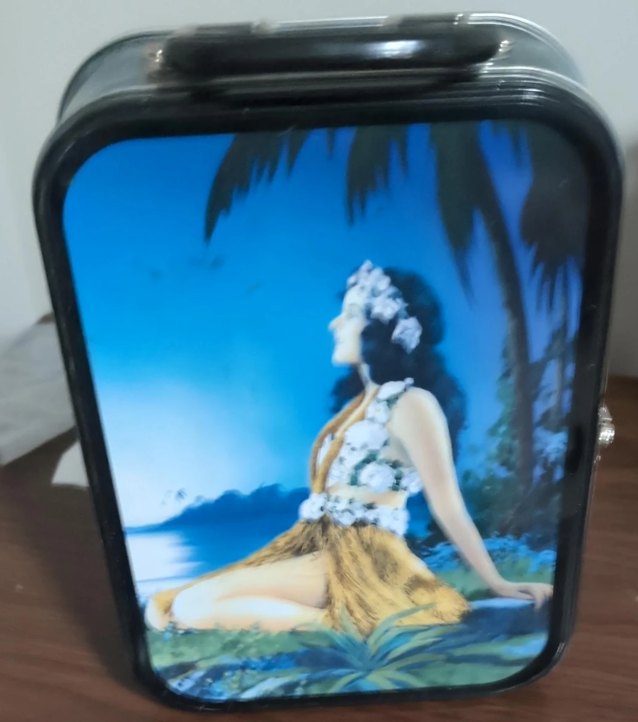 Hula Girl Metal Lunchbox