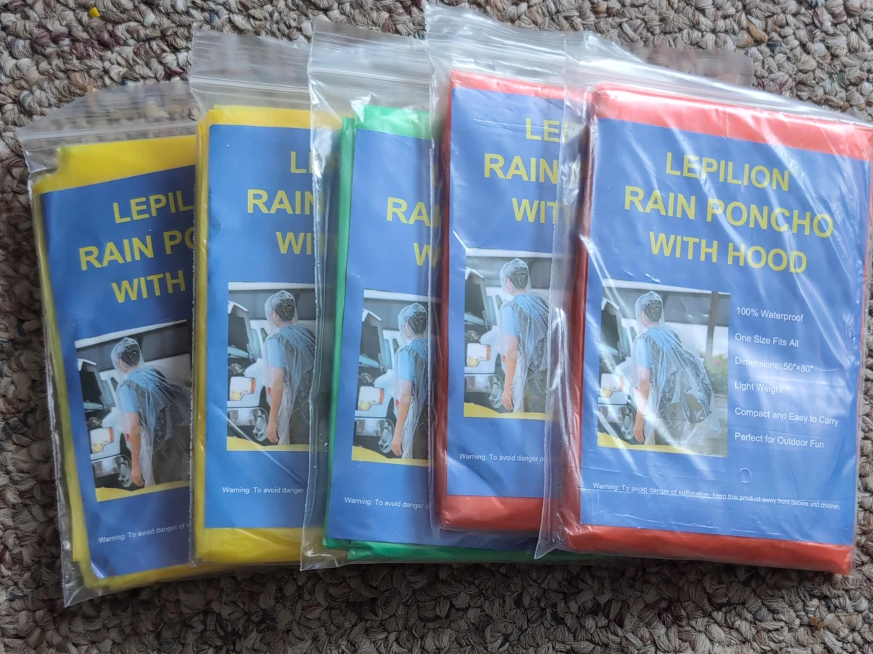 Lepil Rain Poncho with Hood - New