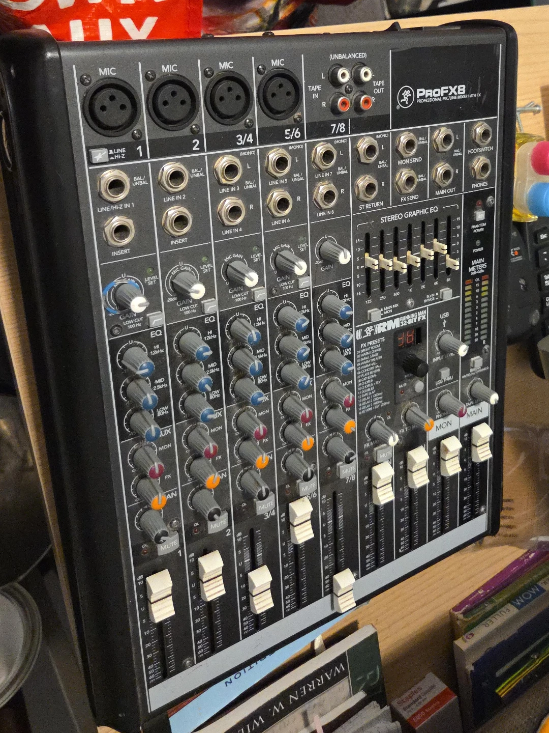 Mackie ProFX8 Professional Mic/Line Mixer with FX