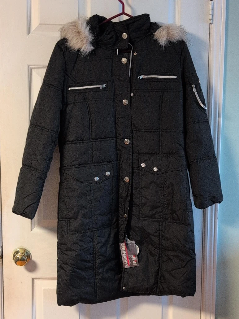Fahrenheit Black Puffer Coat