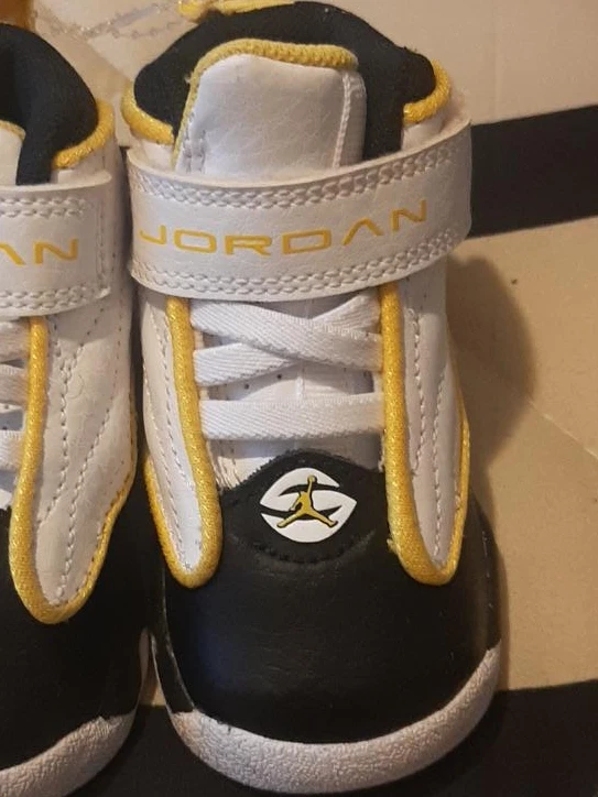 Jordan Baby Shoes - Black, White, & Yellow
