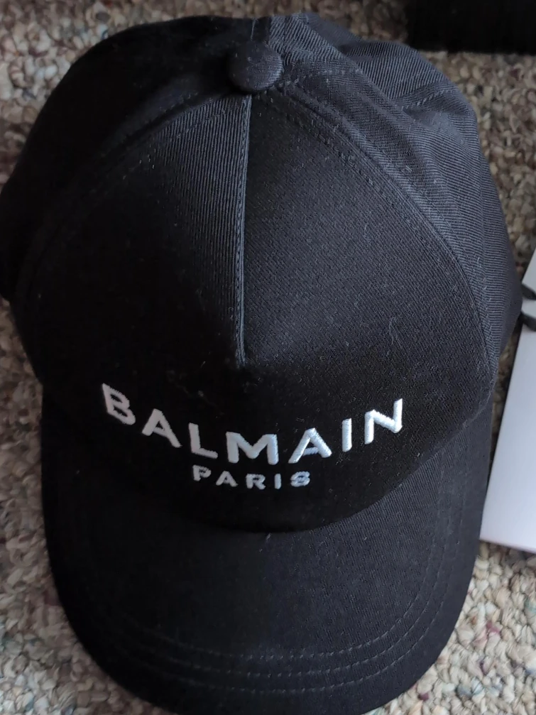 Balmain Paris Black Baseball Cap - New