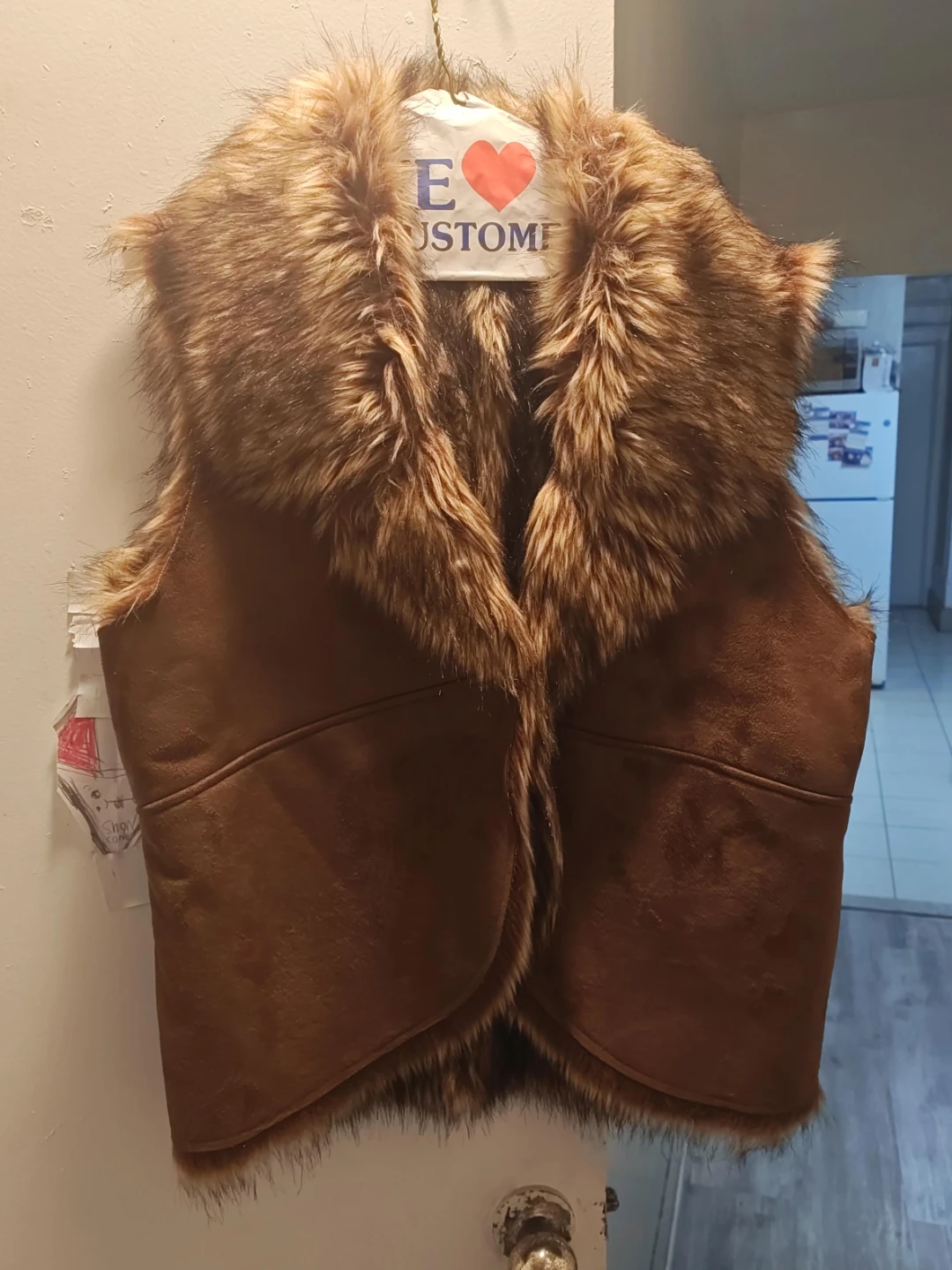 Brown Faux Fur Vest