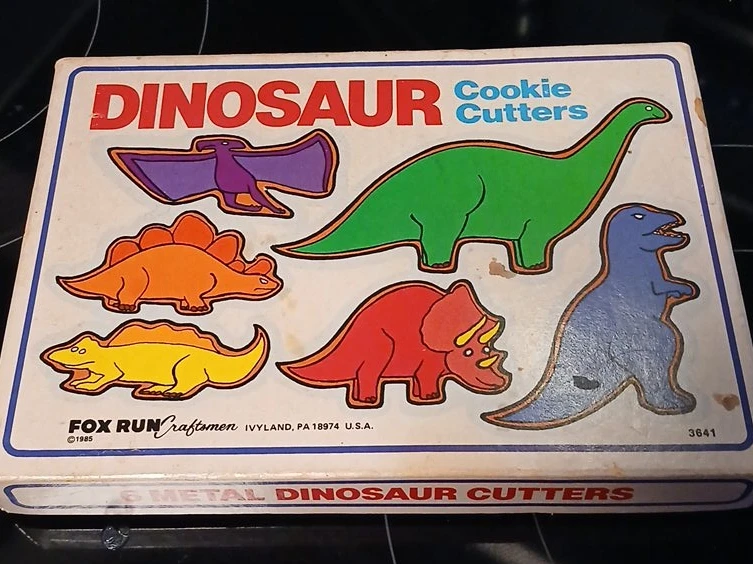 Dinosaur Cookie Cutters - 6 Metal Cutters