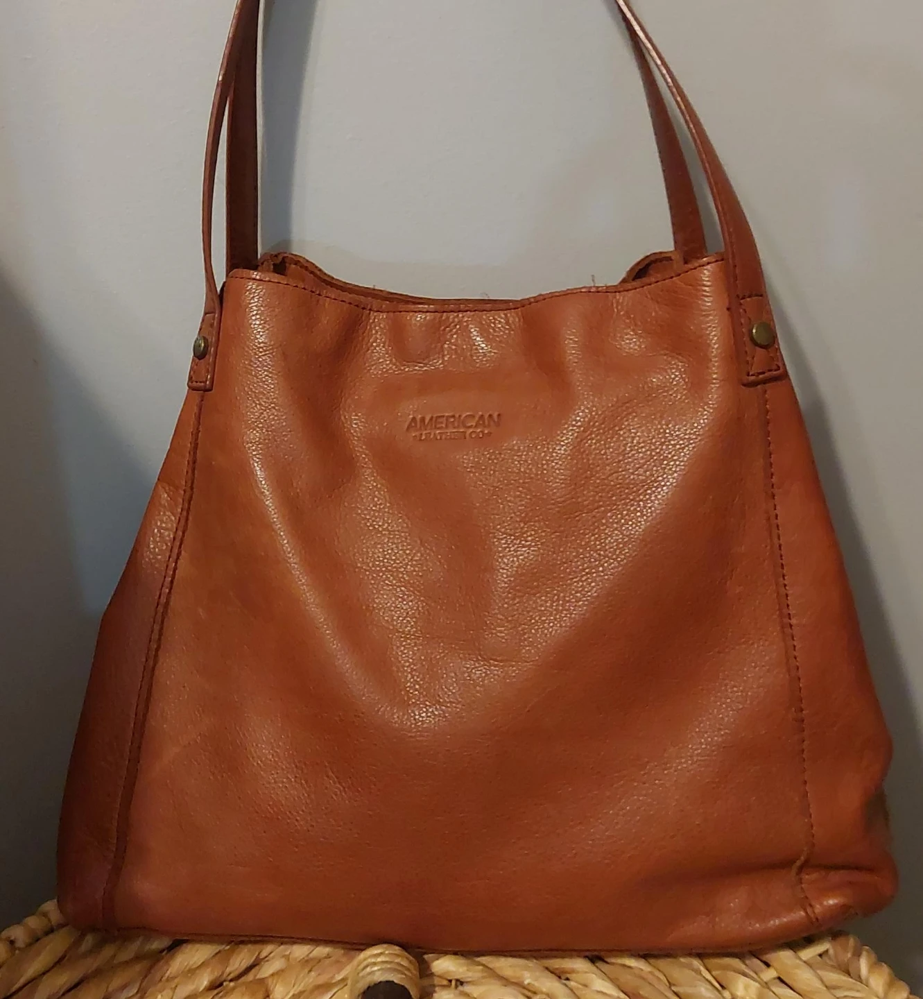 American Leather Co. Brown Leather Hobo Bag