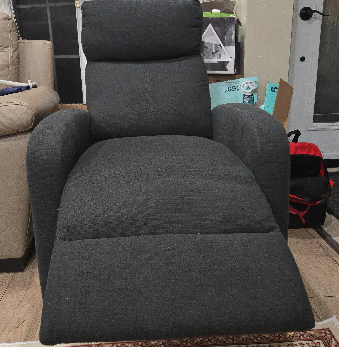Grey Fabric Recliner Chair