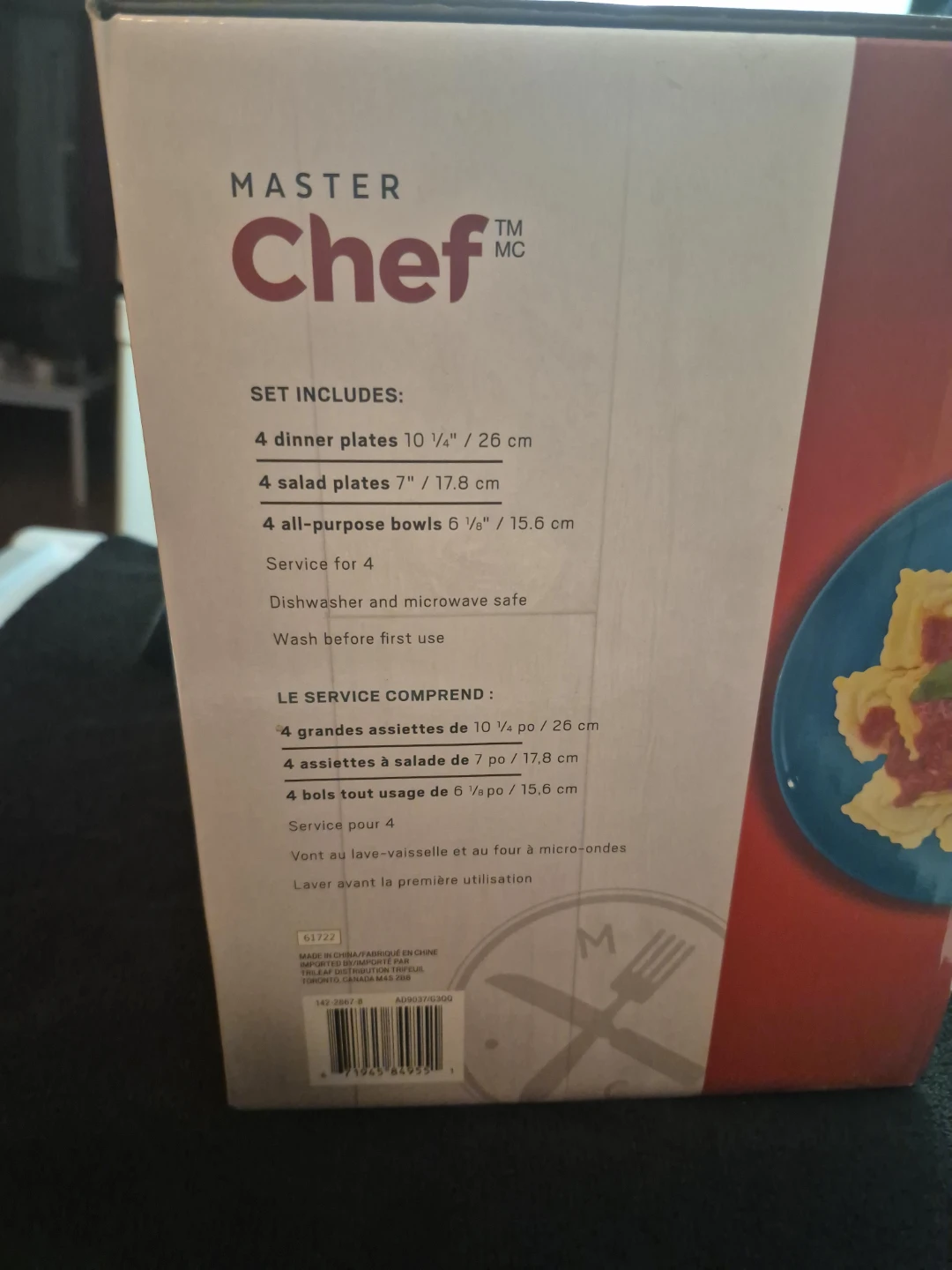 Master Chef 12-Piece Stoneware Dinnerware Set