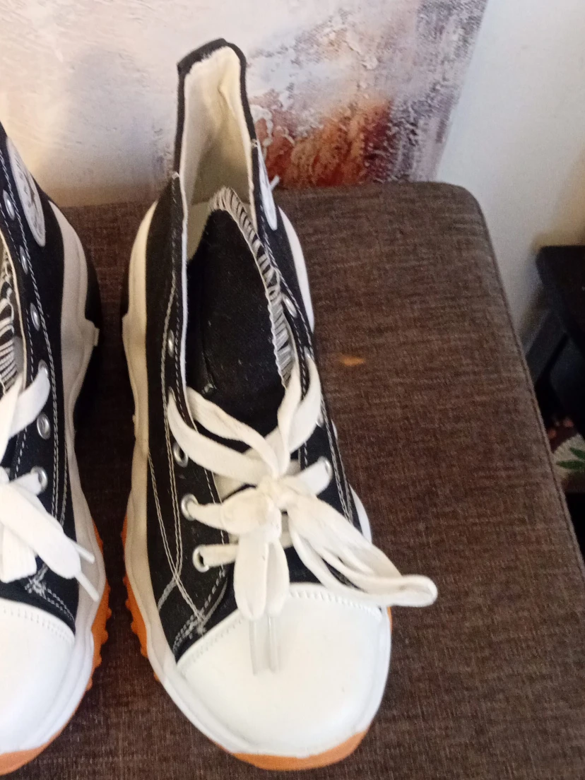 Black and White High-Top Sneakers