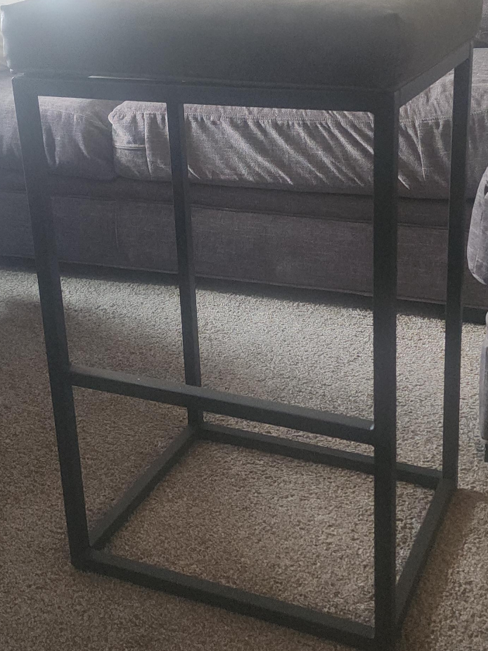Counter Height Stool - Black Metal Frame