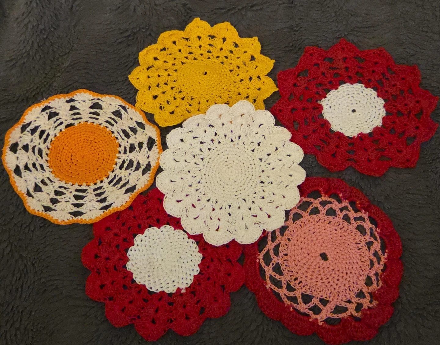 Handmade Crochet Doilies - various colours,  sizes and patterns