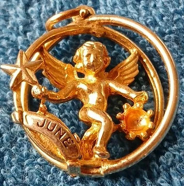 Vintage June Angel Pendant