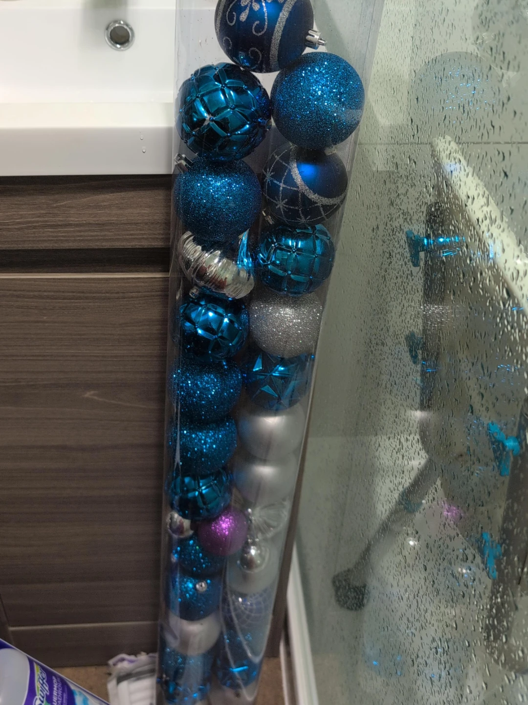 Christmas Ornaments - Blue, Silver, Purple