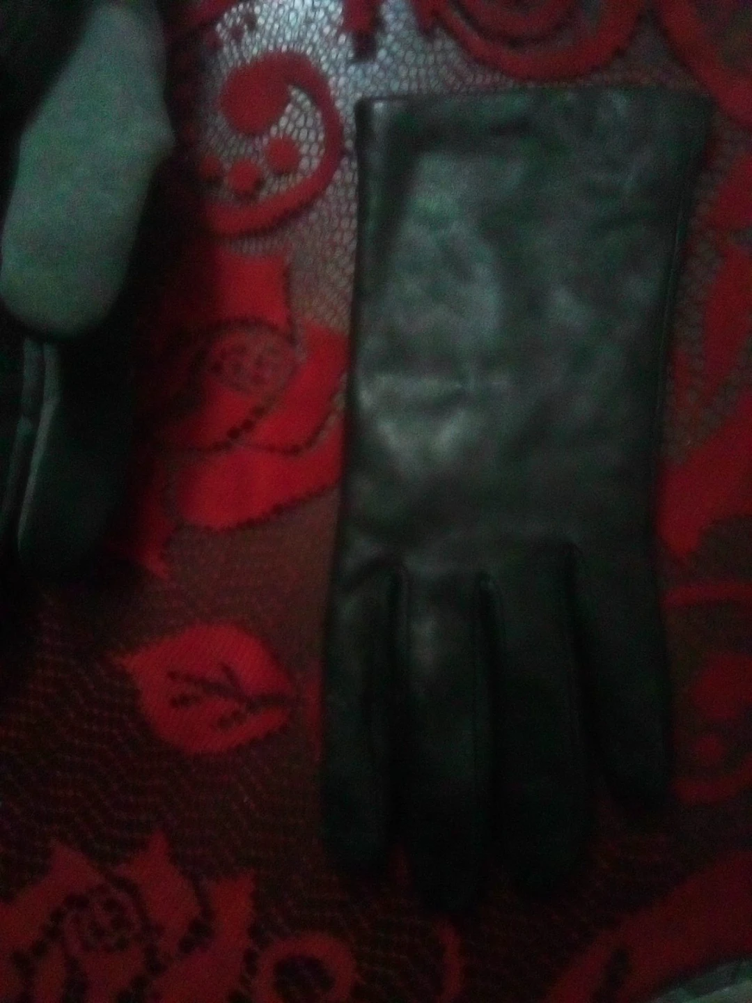 Black Leather Gloves