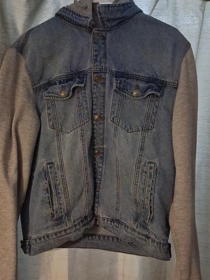 Denim Jacket with Hood - Size M