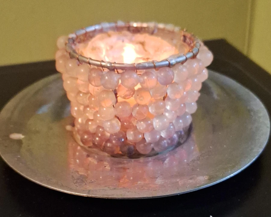 Beaded Tealight Candle Holder