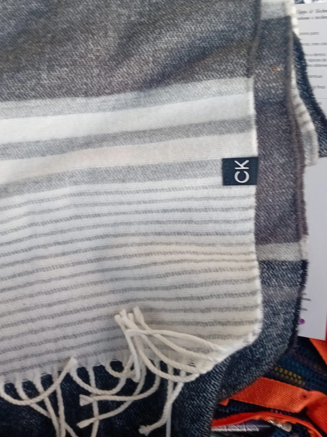 Calvin Klein Striped Scarf🥕