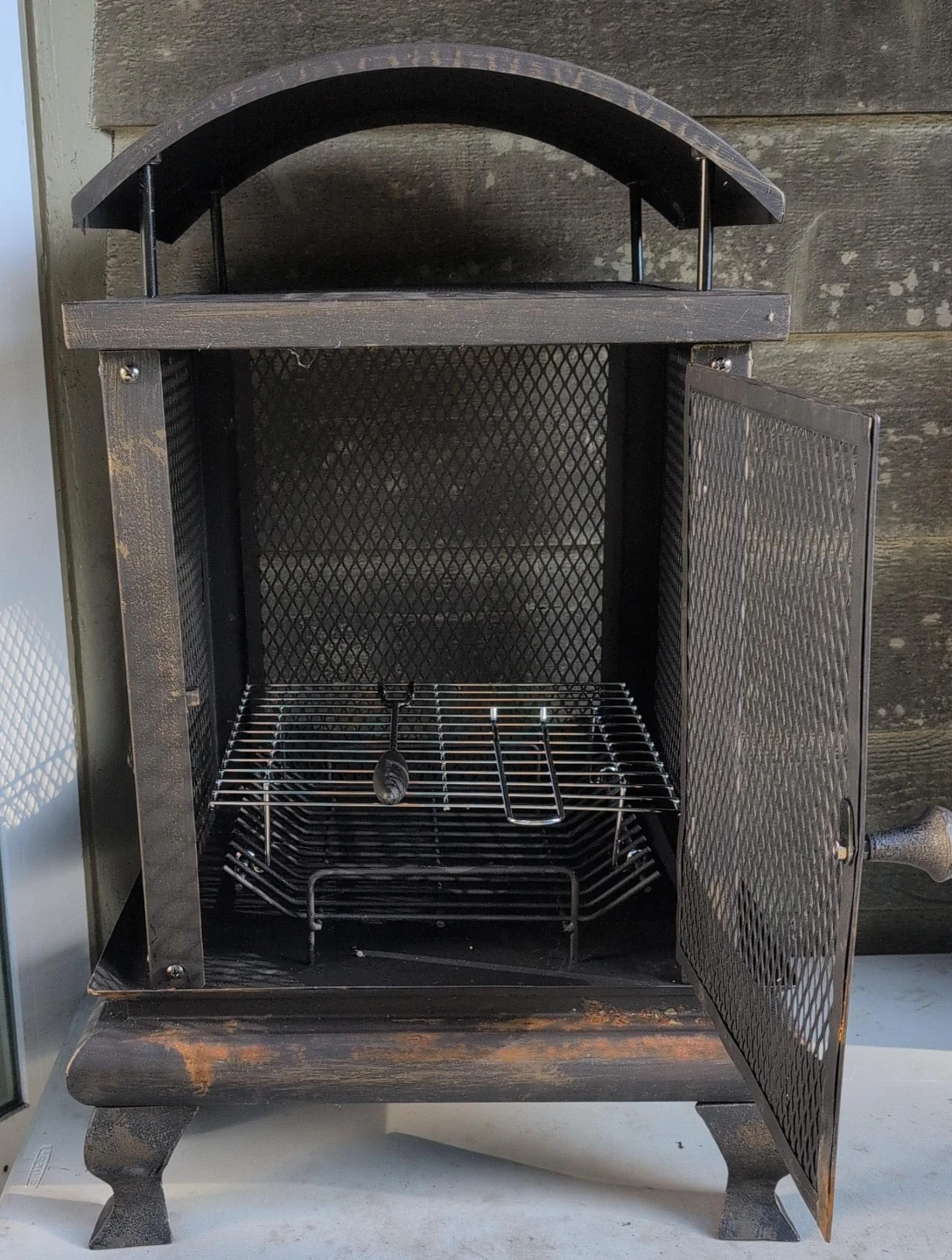 Black Metal Fireplace
