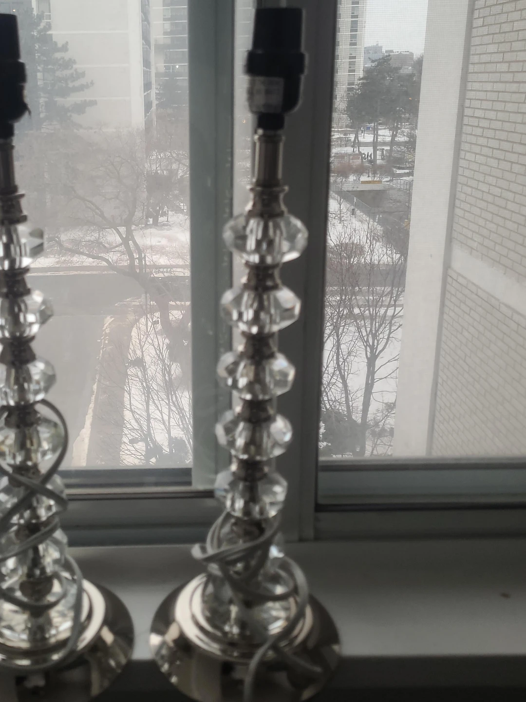 Crystal Table Lamps - Set of Two